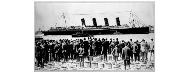 The Lusitania is sunk