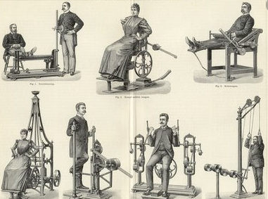 Inicio del trabajo y diseñacion de los primeros aparatos de ejercicio