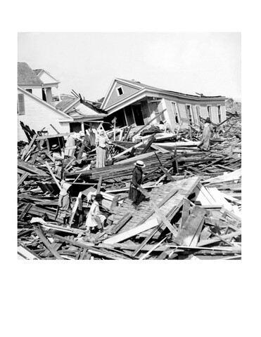Hurricane Strikes Galveston, Texas