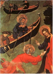 Jesus Supports St. Peter on the Water - Lluis Borrassa (Public Domain)