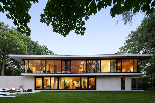 Ravine House (Lago Michigan) por Robbins Architecture.