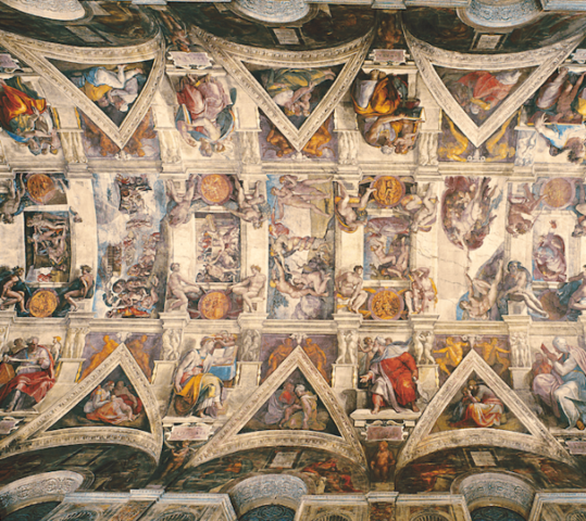 Miguel Ángel pinta la Capilla Sixtina