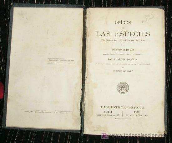 Primera traducción al castellano de El origen de las especies