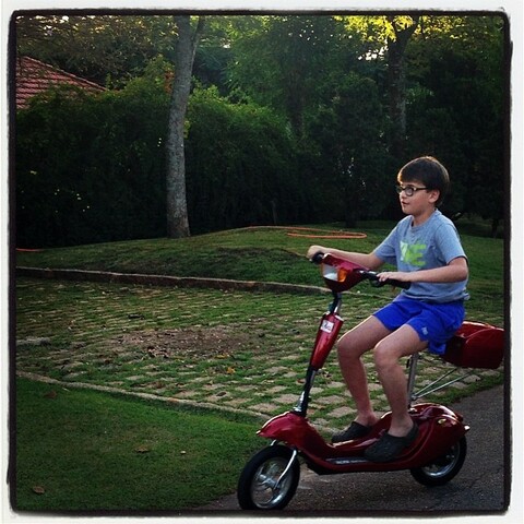 Começei a andar de bicicleta