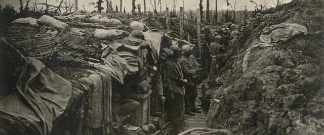 (Decline) Trench warfare (WW1 1914 to 1918)