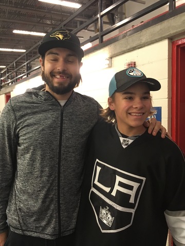 Meeting my favourite hockey player.