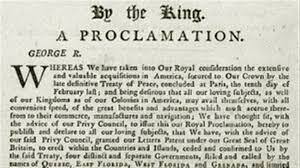 La proclamation royale