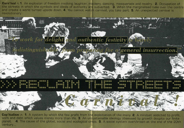 Carnival against Capitalism worldwide, including London,England, and the USA