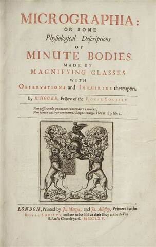 Hooke published micrographia