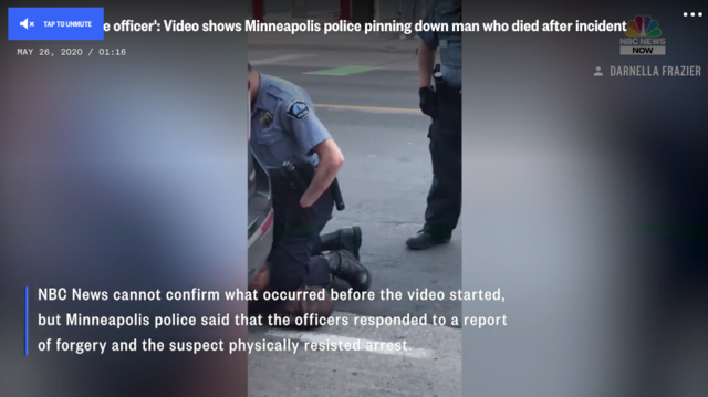 Video captures events before the handcuffing of a black man in Minneapolis who died after being pinned to the ground by police