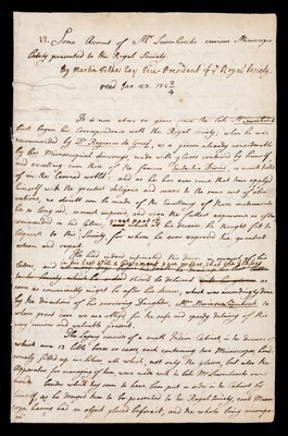 Leeuwenhok sends letter to Royal Society