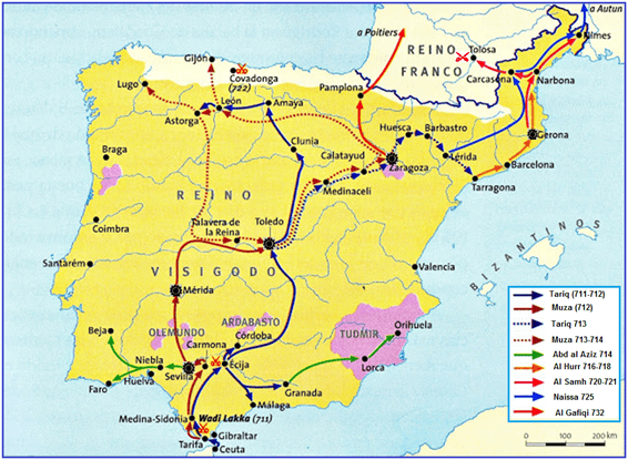 La invasión de la Península Ibérica