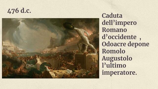 la caduta dell'impero romano d'occidente