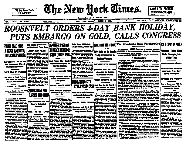 The Emergency Banking Relief Act(First Deal/Relief)