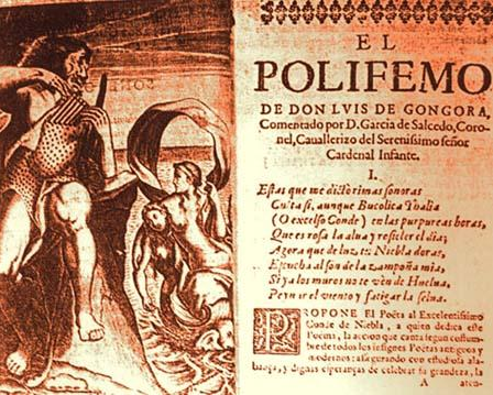 Publicación de la Fábula de Polifemo y Galatea, por Góngora