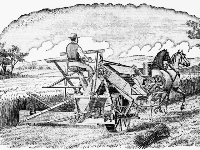 Segador de trigo mecánico