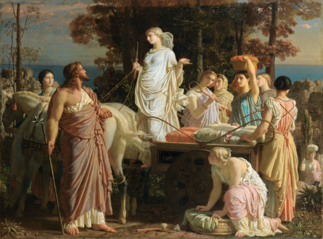 Ulises conoce a Nausicaa y Alcino