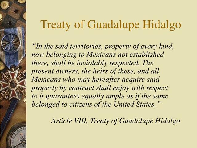 The Treaty of Guadalupe Hidalgo