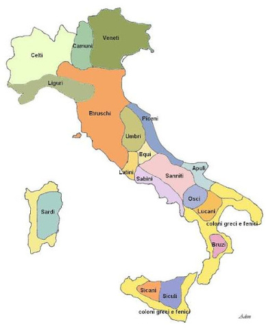 Stanziamento popoli in Italia