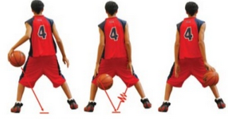 Dribling entre piernas y espalda.