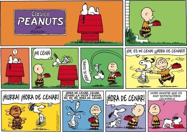 Cómic Snoppy y Charlie Brown