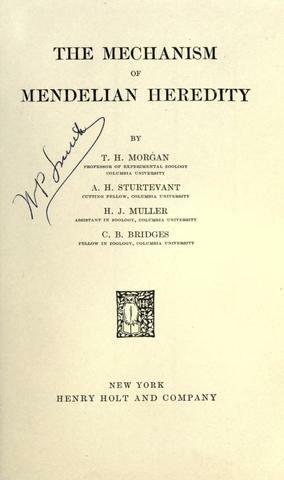 1915 Alfred Sturtevan, Herman Muller y Calvin Bridges