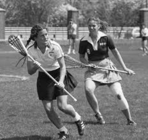 The First Womens lacrosse game is played