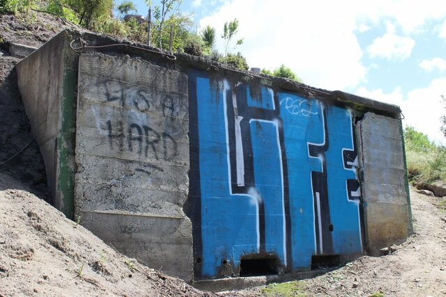 Fuel tank in lake te ko utu Emptied.