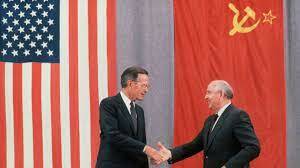The Cold War ends as the USSR is dissolved.