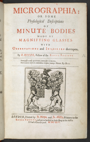 Hooke published Micrographia