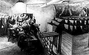 The first nuclear chain reaction of the Manhattan Project