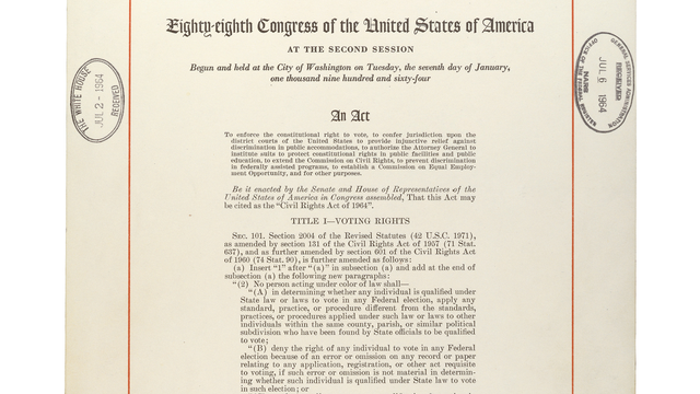 The Civil Rights Act of 1964