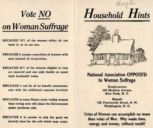 The National Association Opposed to Woman Suffrage (NAOWS)