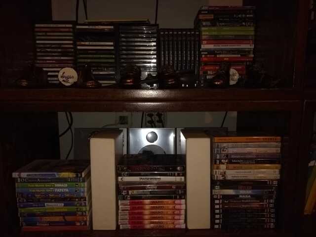 DVD, CD, aparelho de som