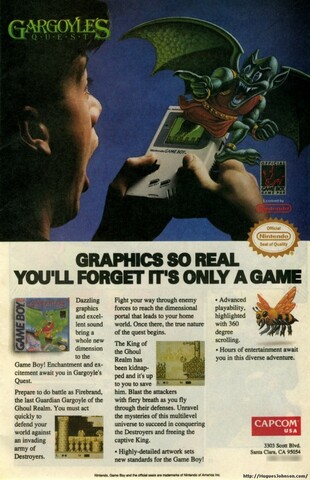 Artifact I: Gargoyle's Quest Advertisement