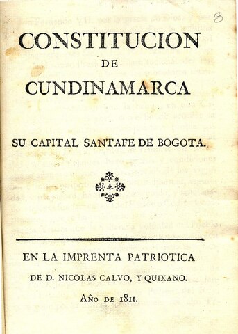 Constitución de la provincia de Cundinamarca