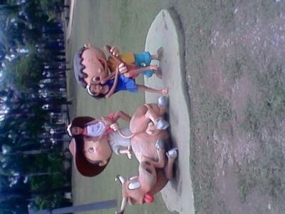 We went to a big park