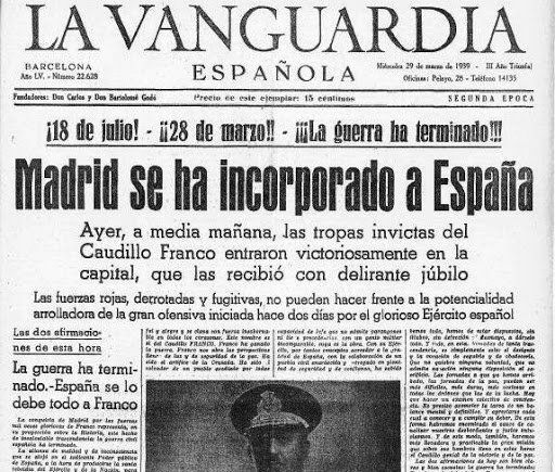 Franco i el seu exèrcit entren a Madrid i tres dies després els nacionals van ocupar la resta del territori república.