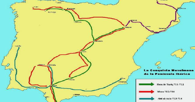 Conquista musulmana de la Península Ibérica.