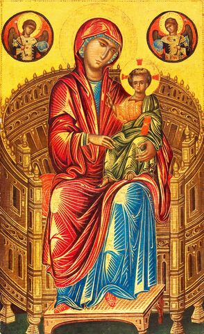 Virgen con Niño Bizantina