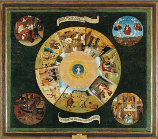 Mesa de los pecados capitales, de El Bosco