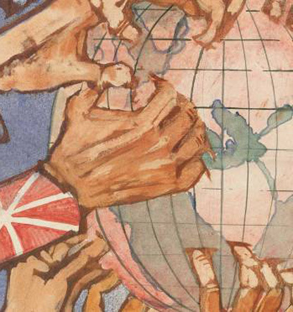 Desintegración de los dominios coloniales europeos en Asia y África y surgimiento de nuevos Estados nacionales.