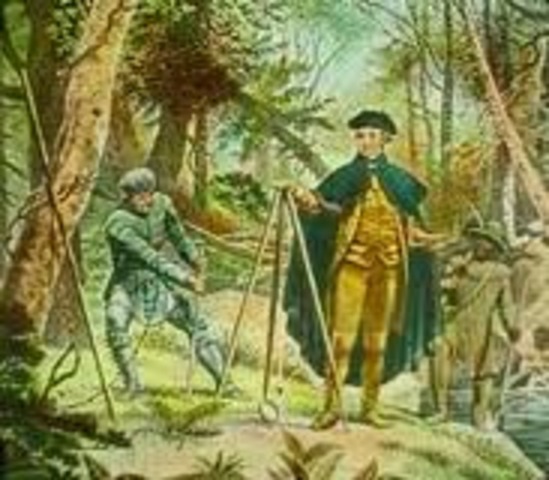 George Washington is sent to survey the land