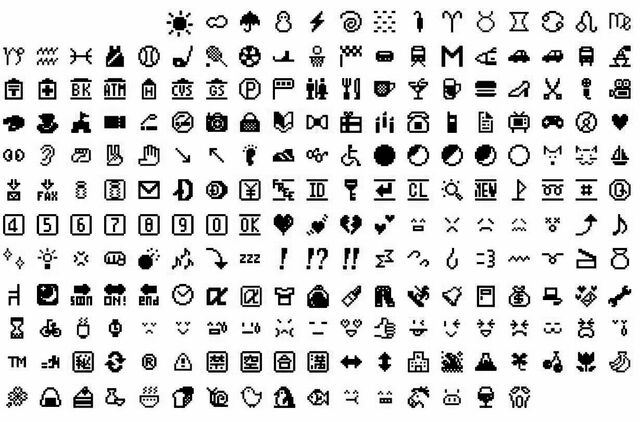 Se crean los emojis en Japón, por Shigetaka Kurita.