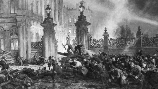 Bolsheviks overthrow the Provisional Government and take control