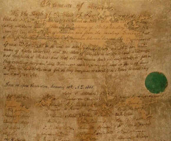 Southern states secede from the Union