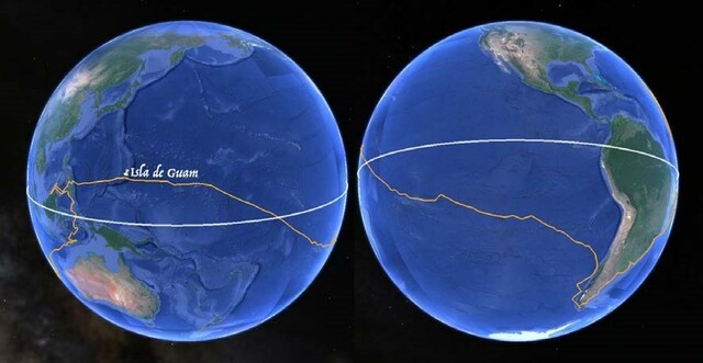 Llegada a la Isla de Guam