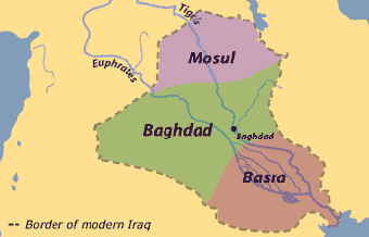Iraq was three provinces of the Turkish Empire