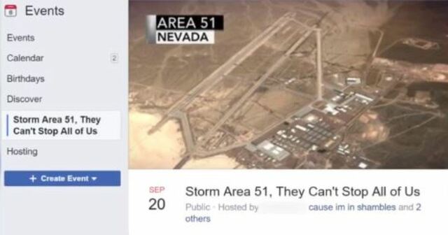 "Storm Area 51, They Can't Stop Us All"