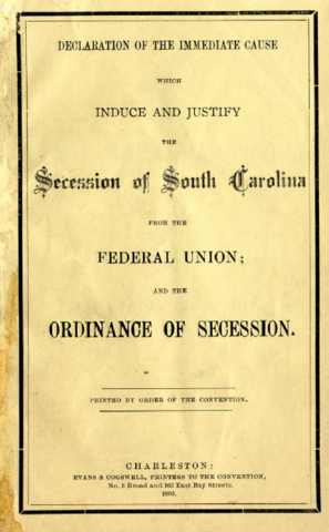 South Carolina Secedes